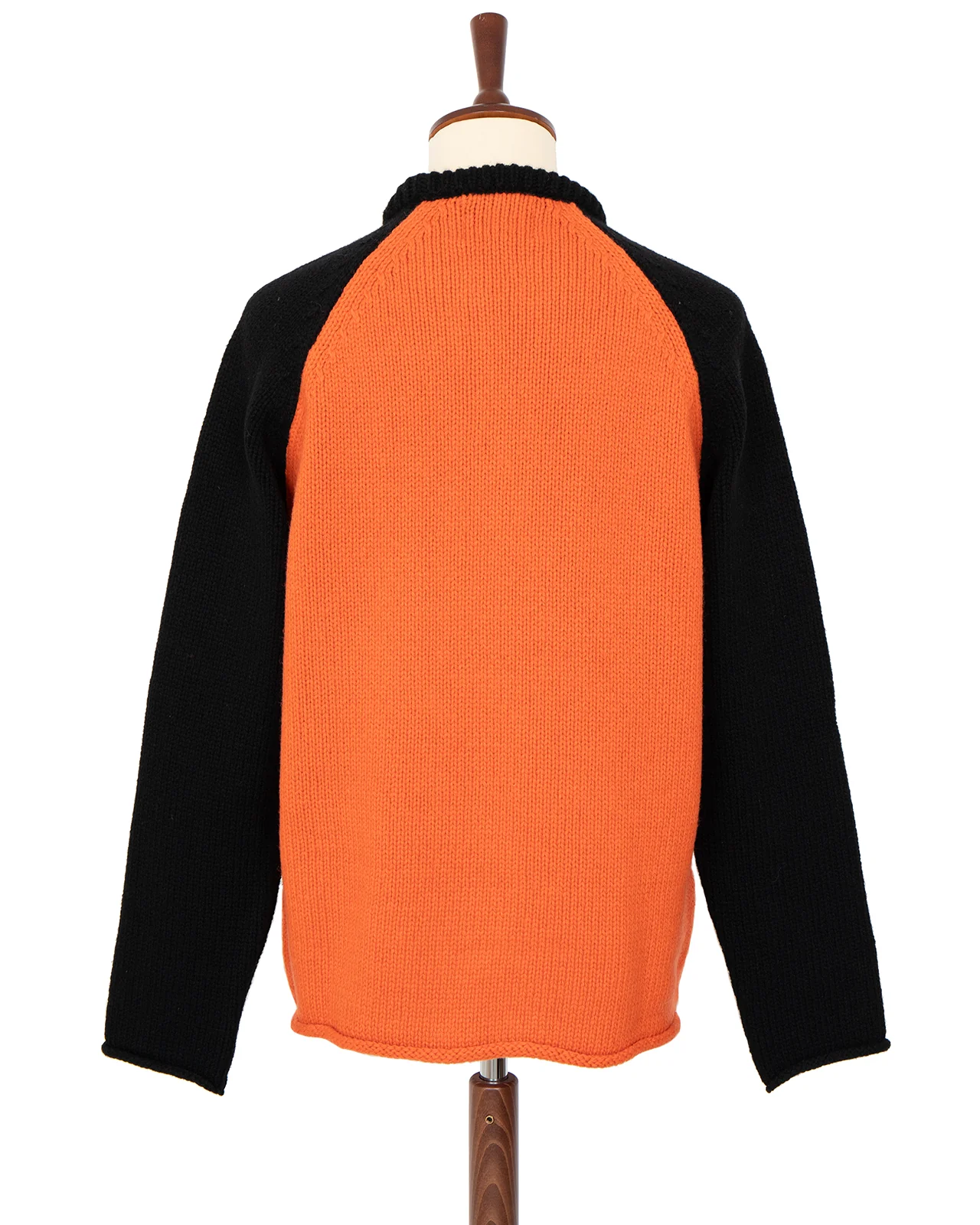Indigofera Willow Wool Sweater, Orange / Black - Image 5