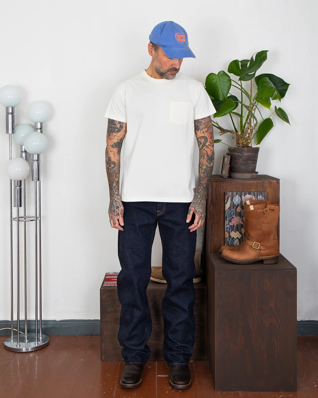 Indigofera Wilson T-Shirt, Cocatoo White - Image 3
