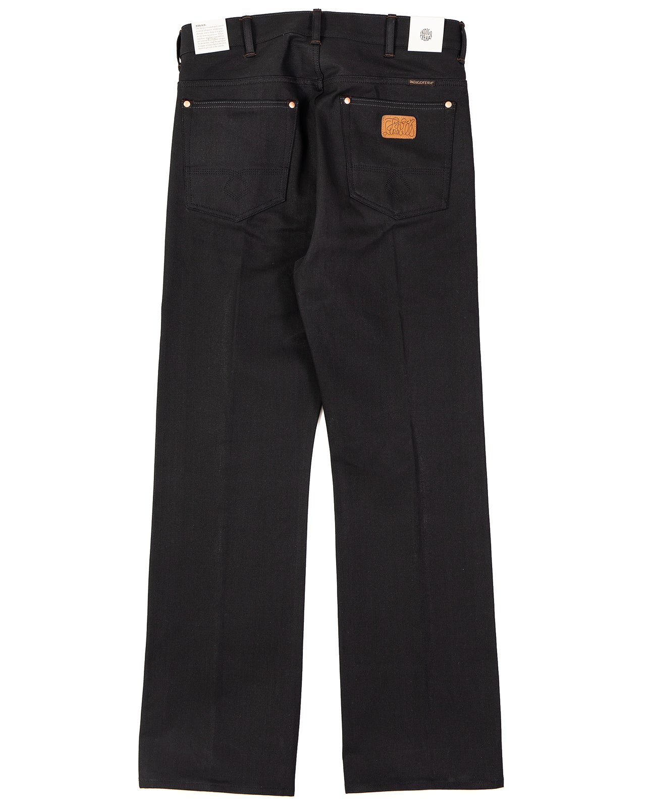 Indigofera Wyatt Jeans, Uneven Broken Twill, Black - Image 3