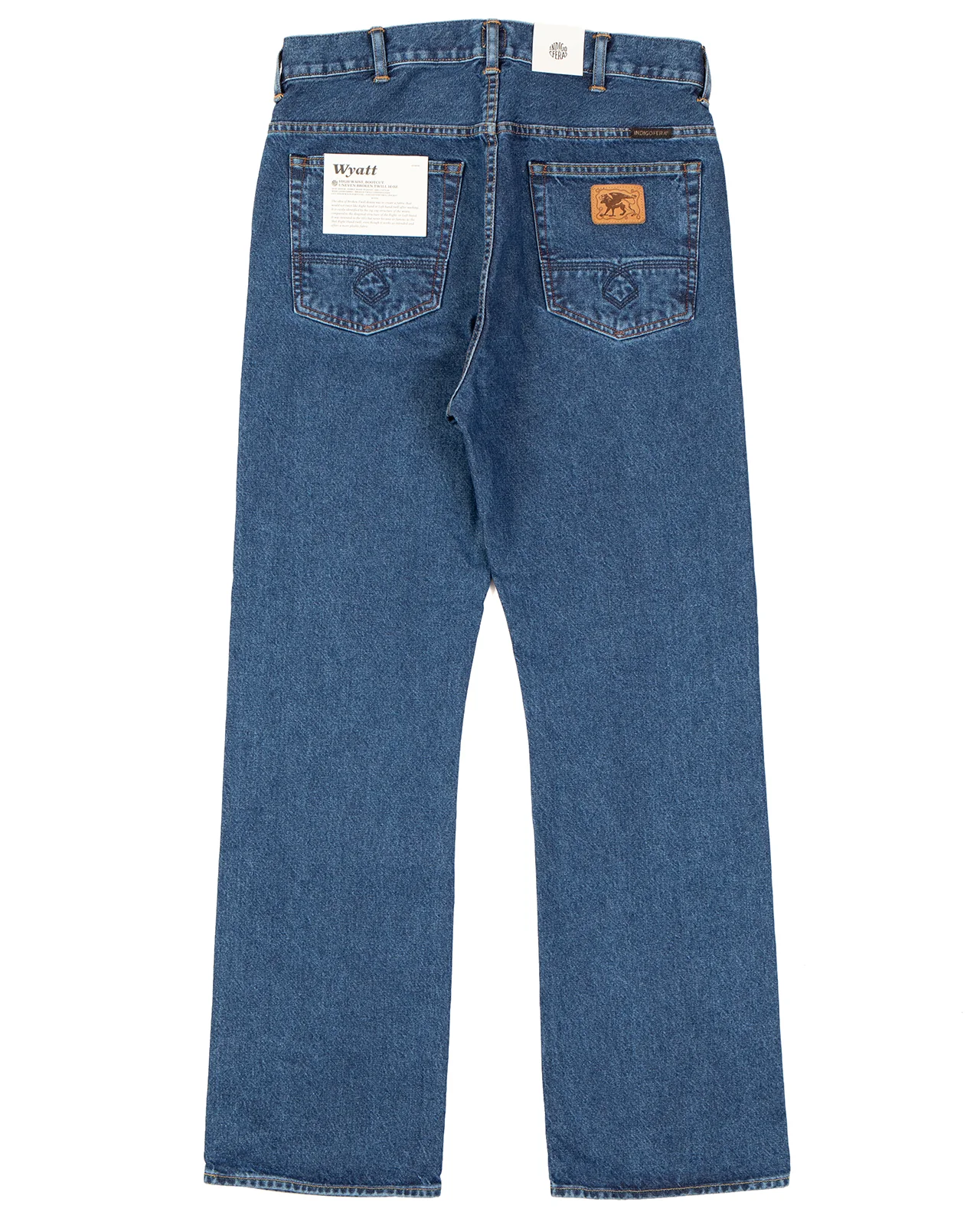 Indigofera Wyatt Jeans, Uneven Broken Twill, Double Wash - Image 3