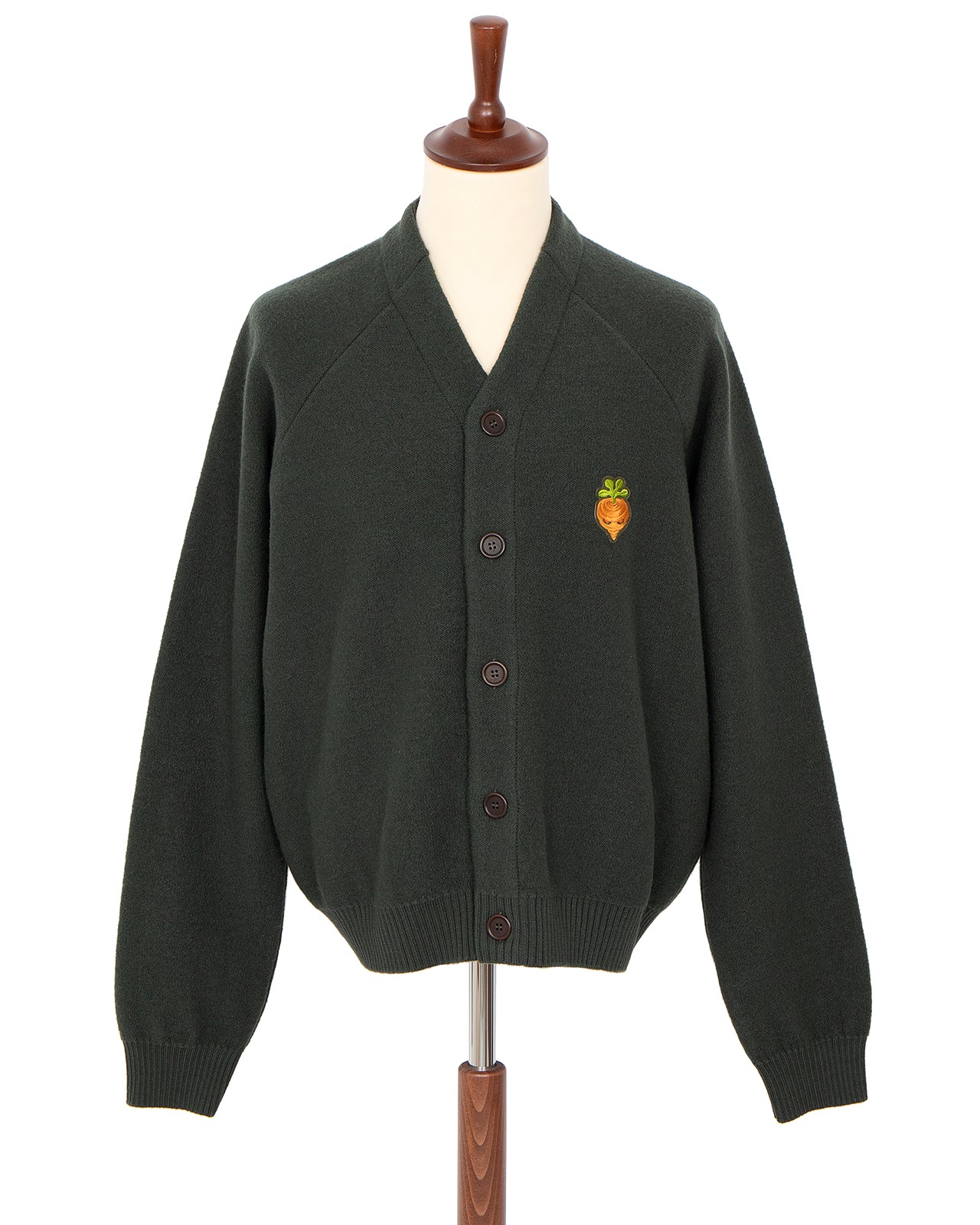 Indigofera x Björn Atldax, Hastur Cardigan, Dark Forest Green