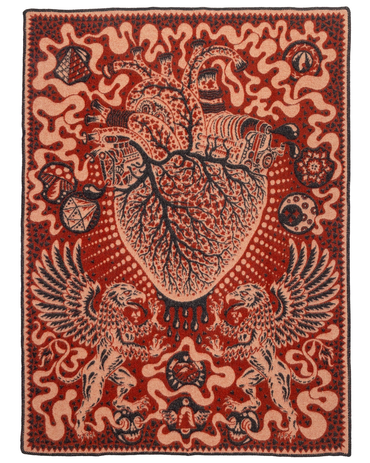 Indigofera x Iron Heart Wool Blanket With Holder - Image 3