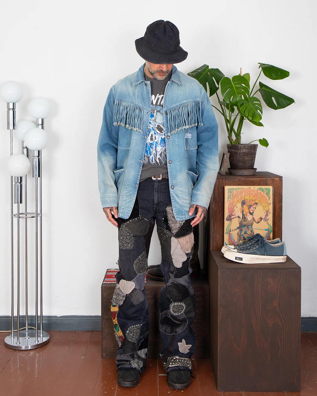 Kapital 11.5oz Denim Fringe Coverall - Image 2