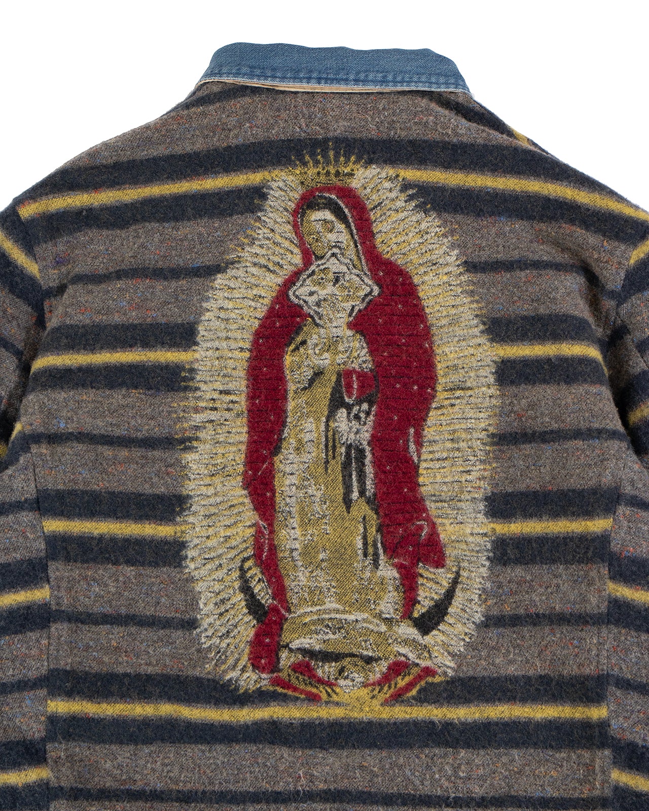 Kapital 11.5oz Denim Lining Reversible Zip Up Work Jacket (VIRGIN MARY) - Image 8
