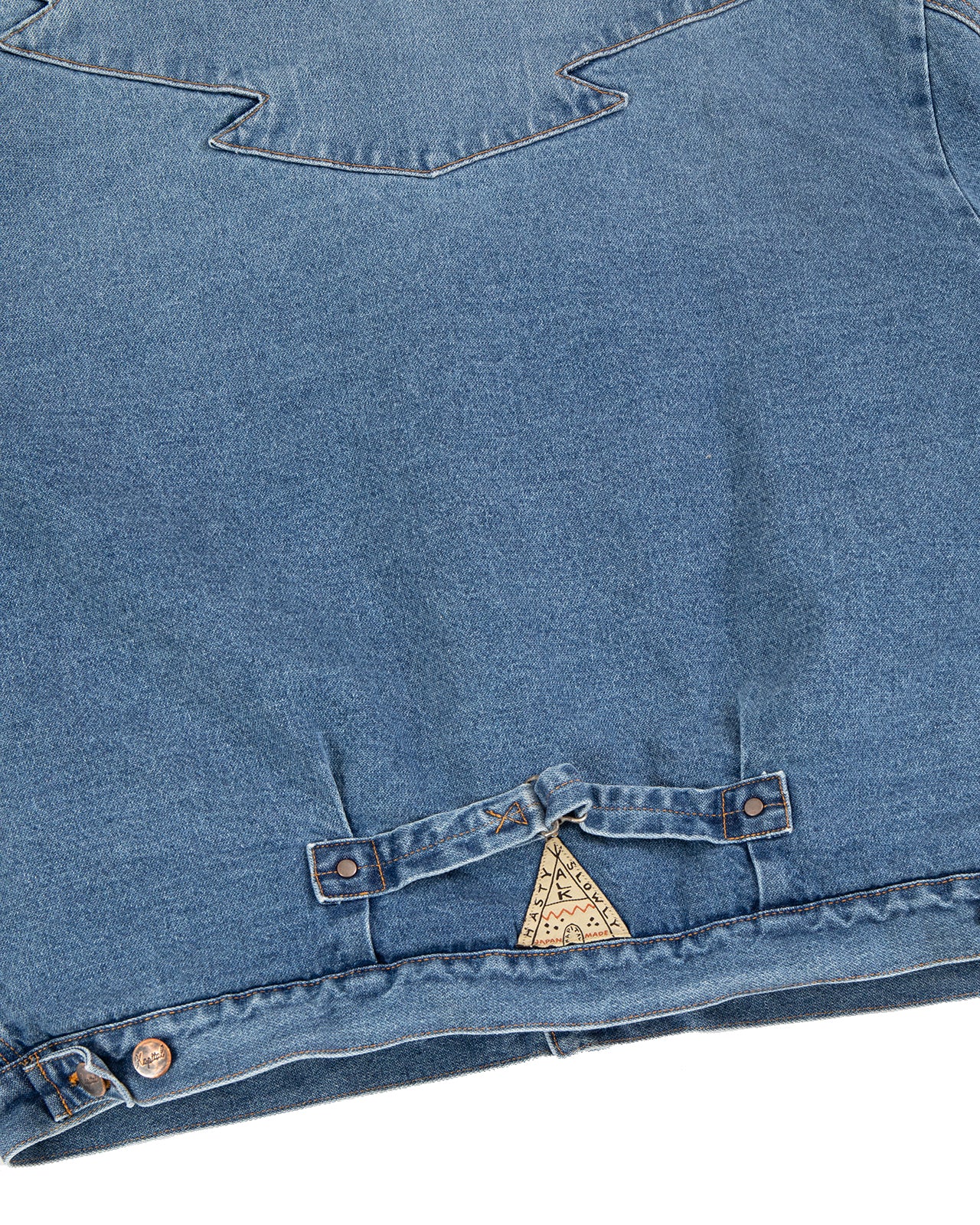 Kapital 12.5oz Broken Denim x Boa Fleece Thunderbird Jacket - Image 5
