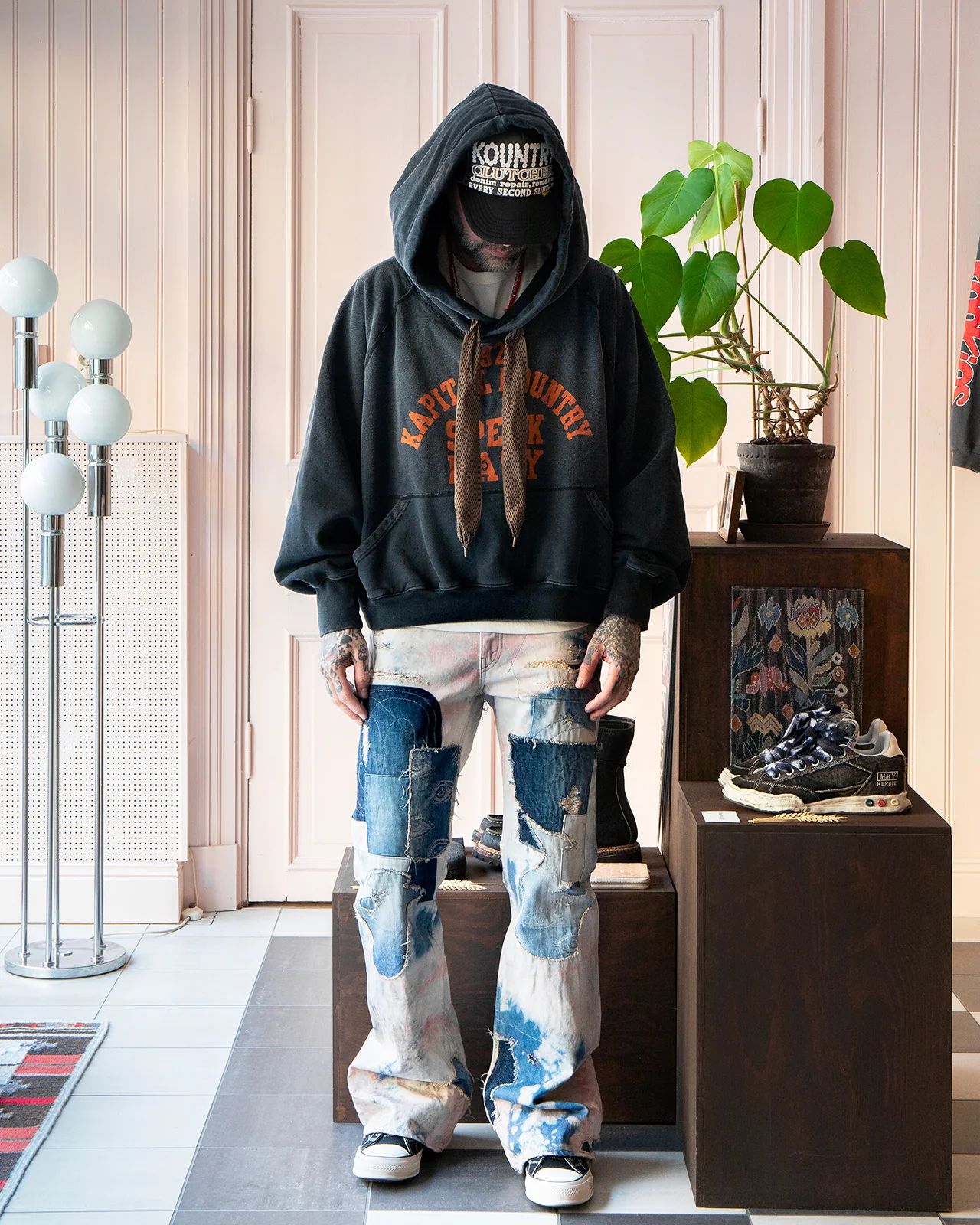 Kapital 14oz Denim 5P Die-Dye RAT-Flare Pants, Crazy Dixie Remake - Image 6