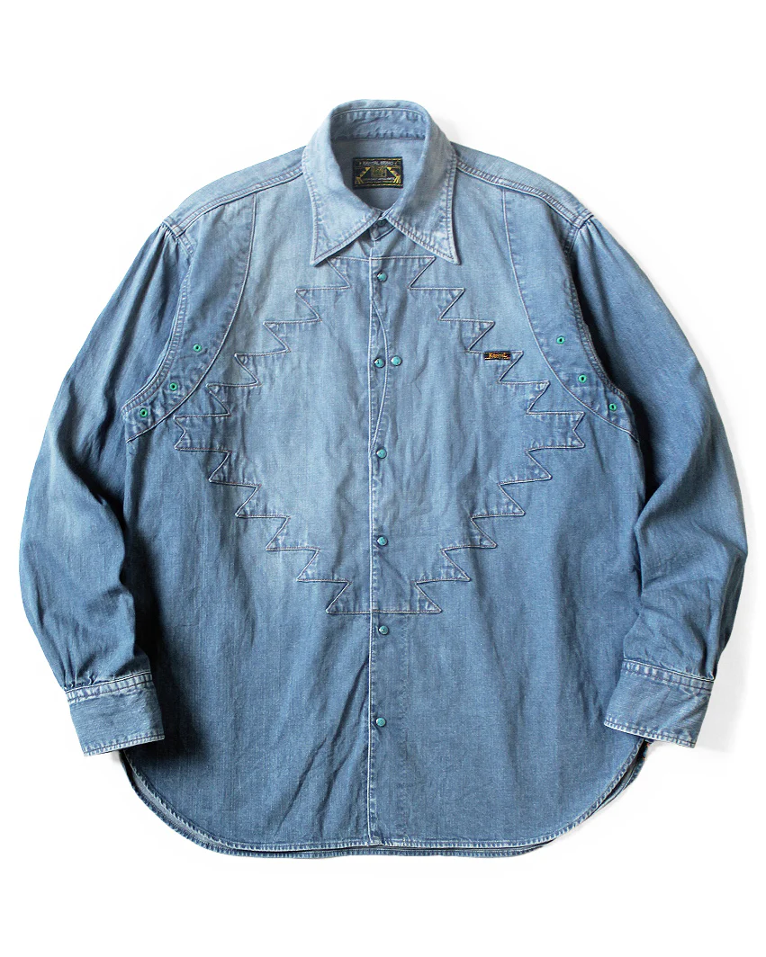 Kapital 8oz Denim Thunderbird Husky Western Shirt
