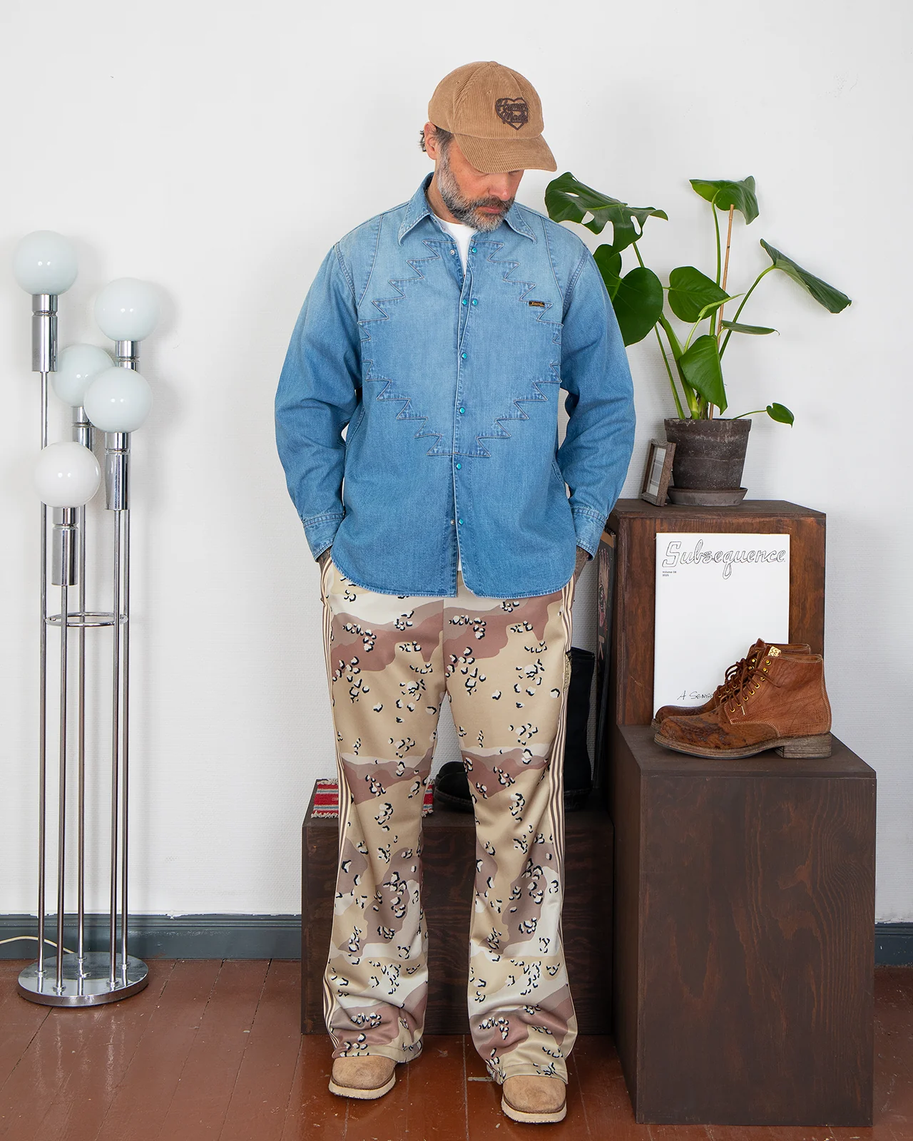 Kapital 8oz Denim Thunderbird Husky Western Shirt - Image 4