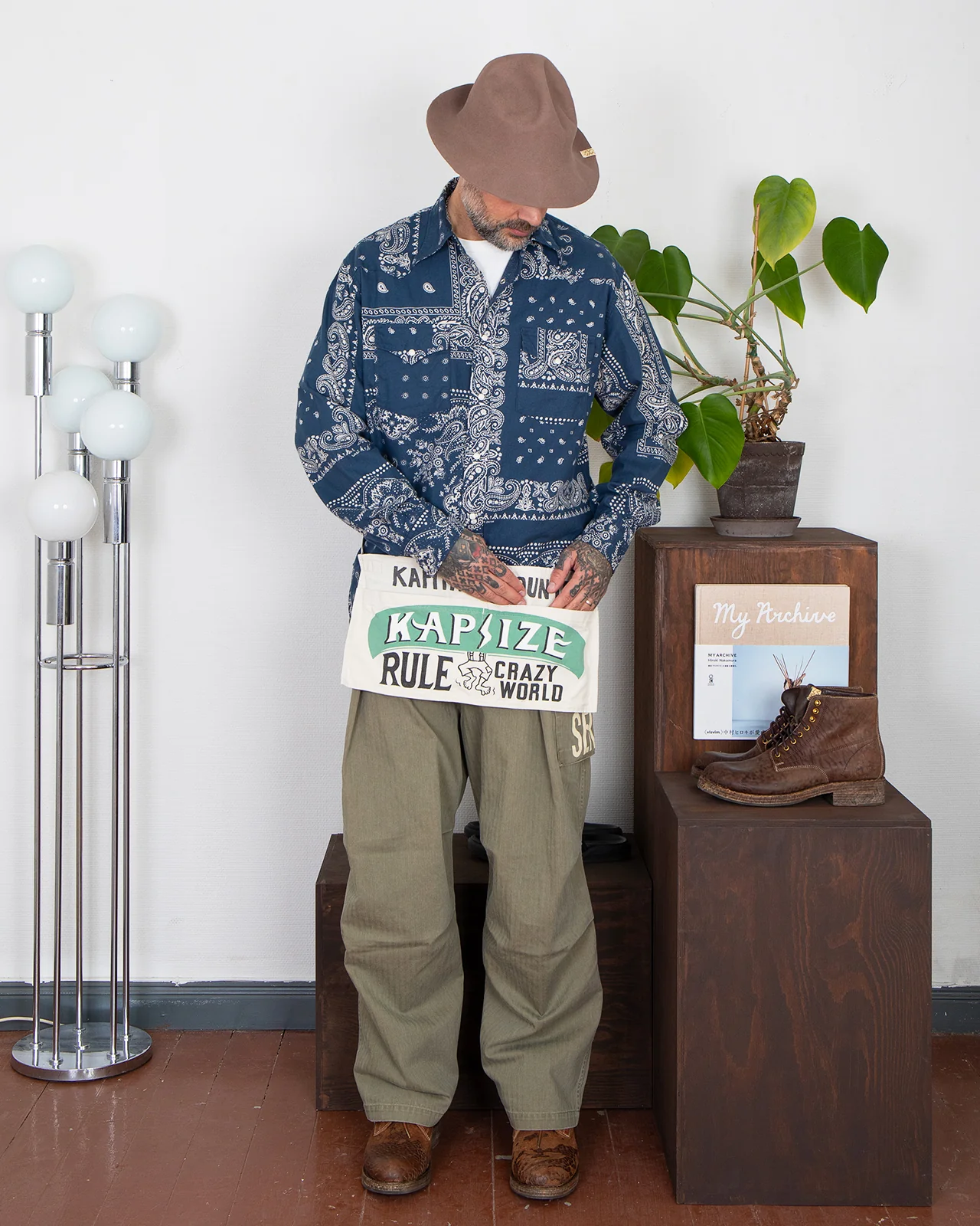 Kapital Canvas Short AD Apron, Kapsize Rule - Image 2