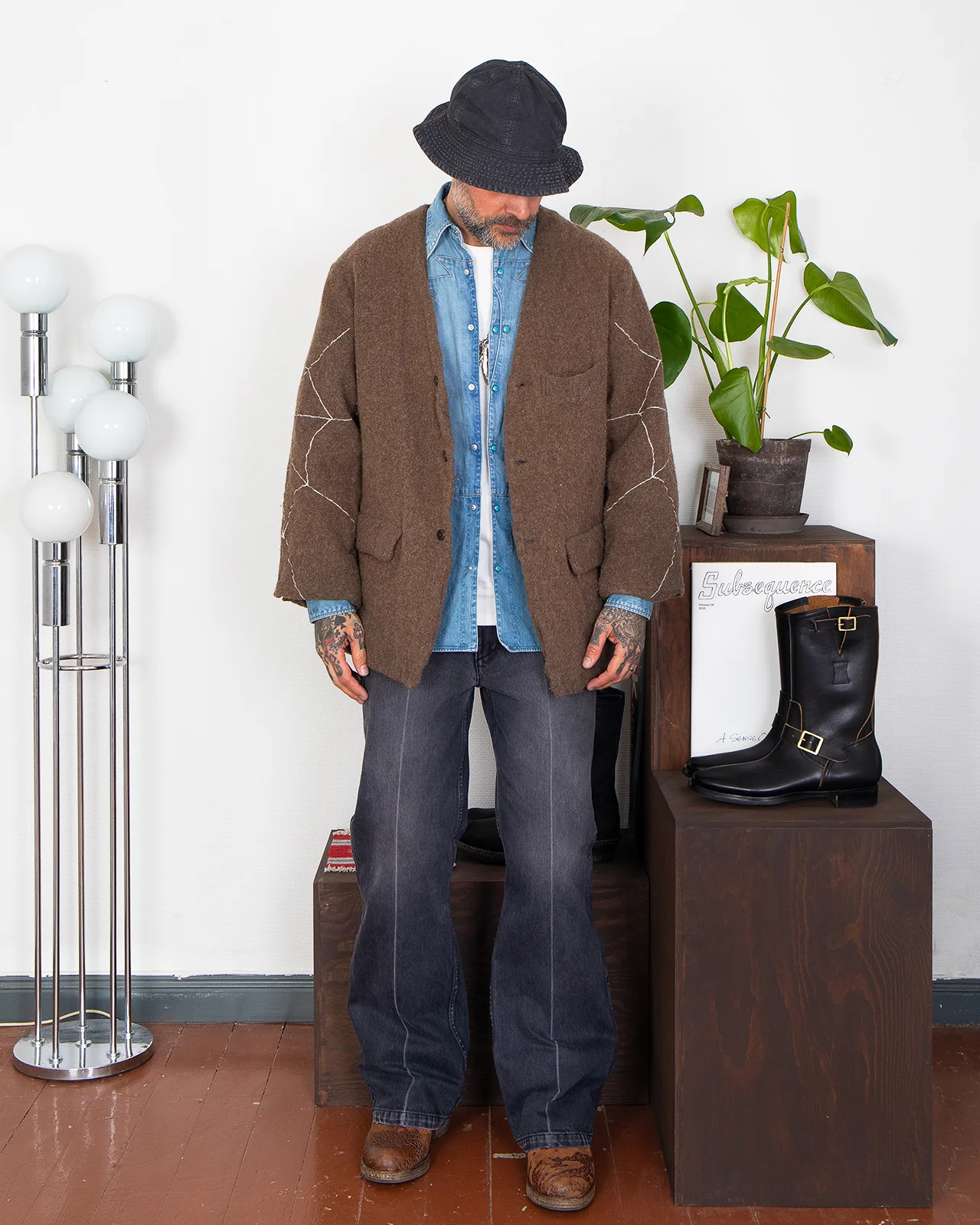 Kapital Fulling Wool Casa Jacket (KOUNTRY Dream Catch), Brown - Image 2