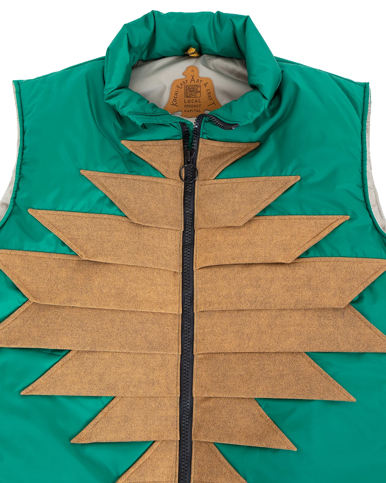Kapital Nylon Zepher Fishing Vest, Green - Image 3