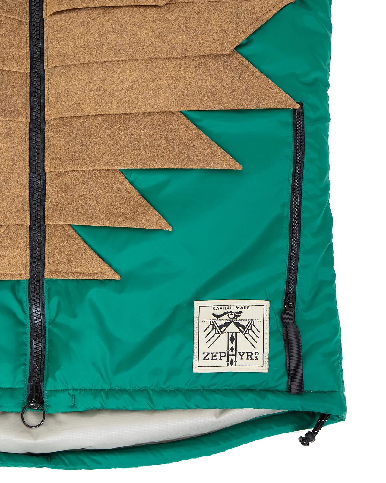 Kapital Nylon Zepher Fishing Vest, Green - Image 5
