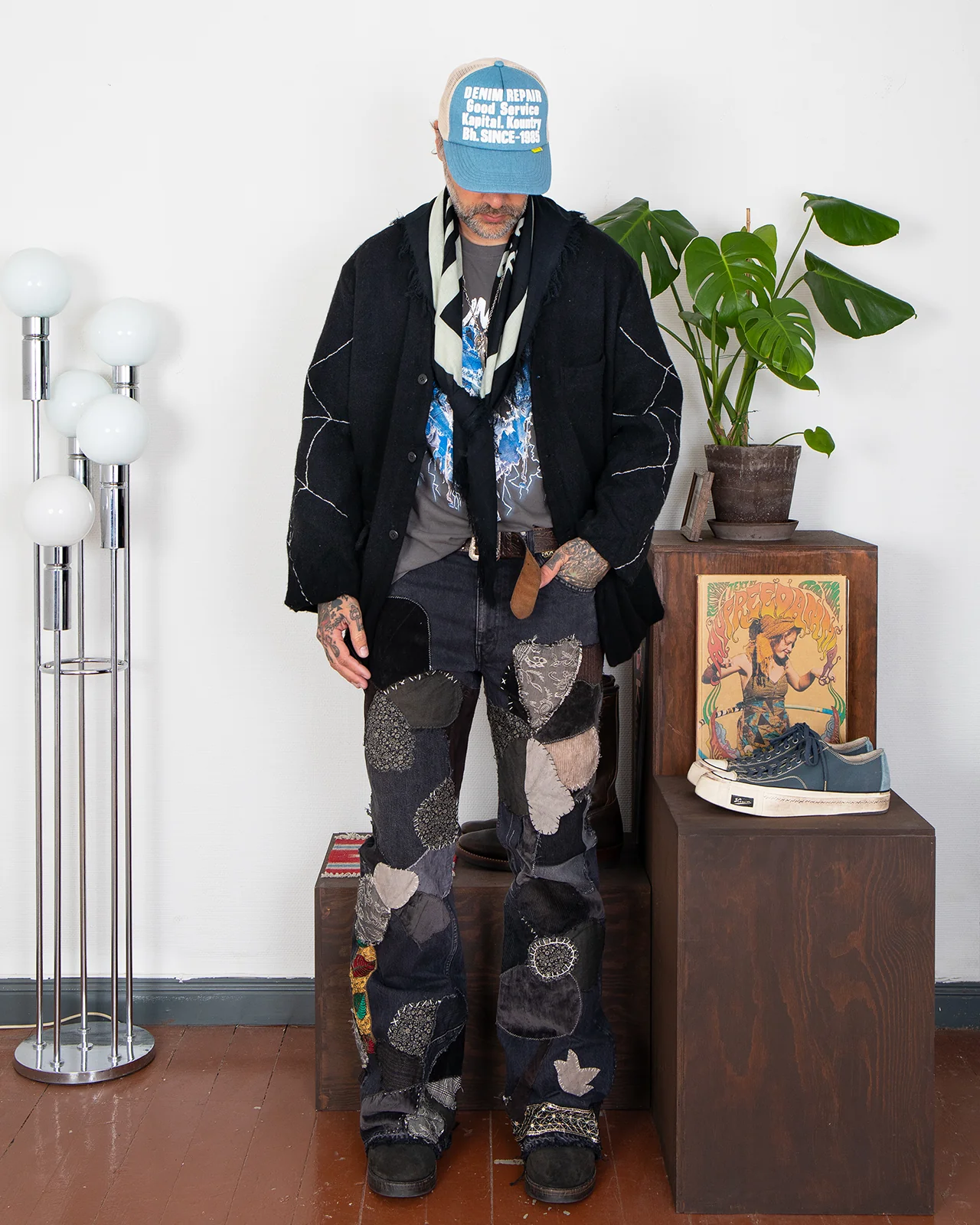 Kapital Fulling Wool Casa Jacket (KOUNTRY Dream Catch), Black - Image 2