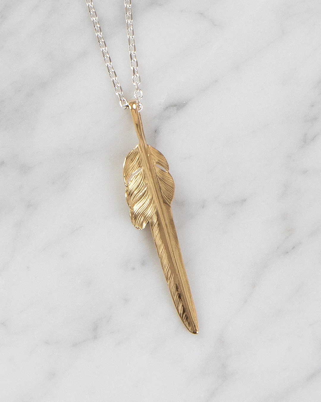 Larry Smith 18K Gold Kazekiri Feather, Large (Right) - Image 2