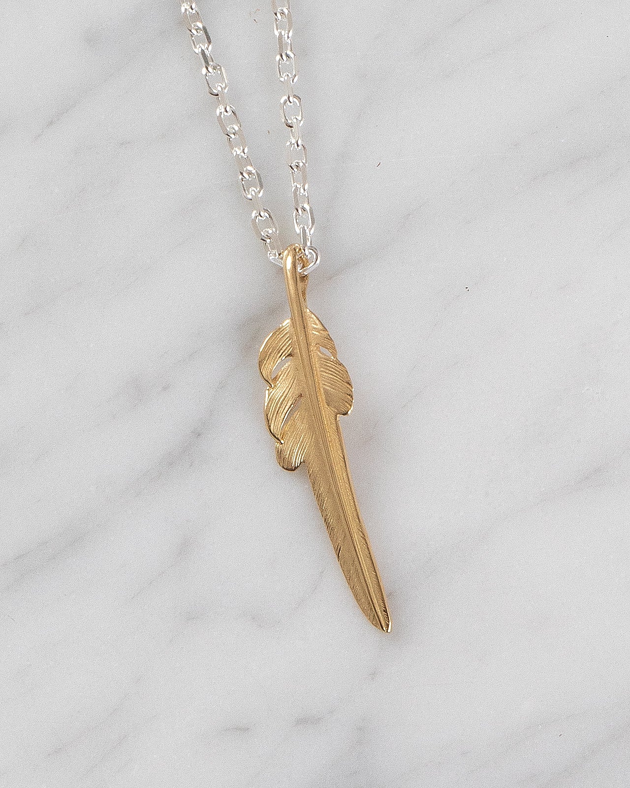 Larry Smith 18K Gold Kazekiri Feather, Small (Right) - Image 2