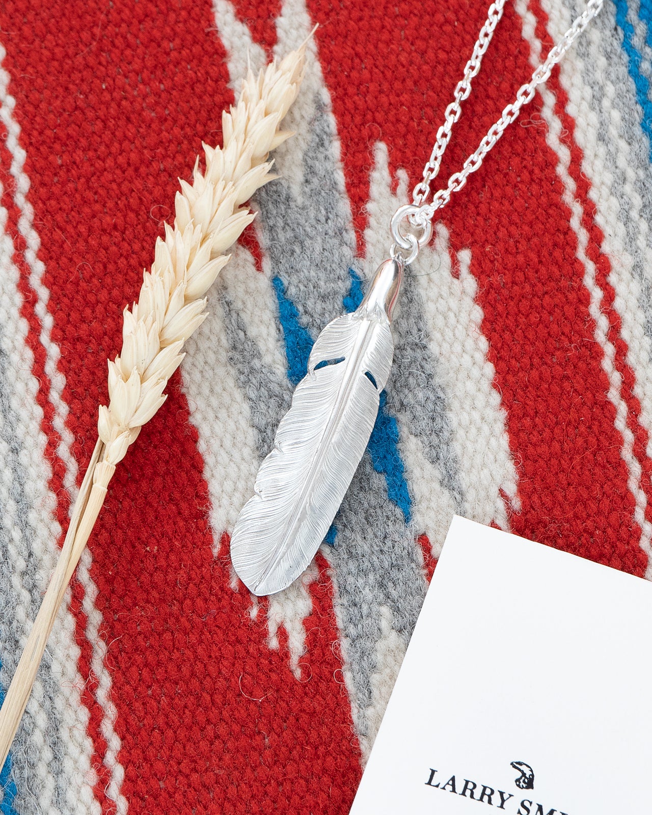 Larry Smith Silver Eagle Head Plain Feather, Right - Image 4