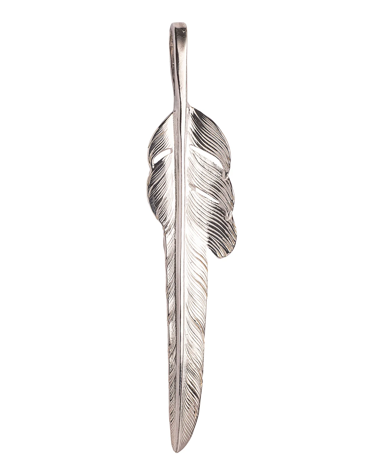 Larry Smith Silver Kazekiri Feather, Large (Left)