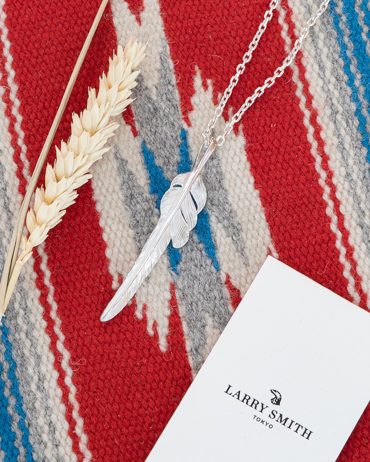 Larry Smith Silver Kazekiri Feather, Large (Left) - Image 3