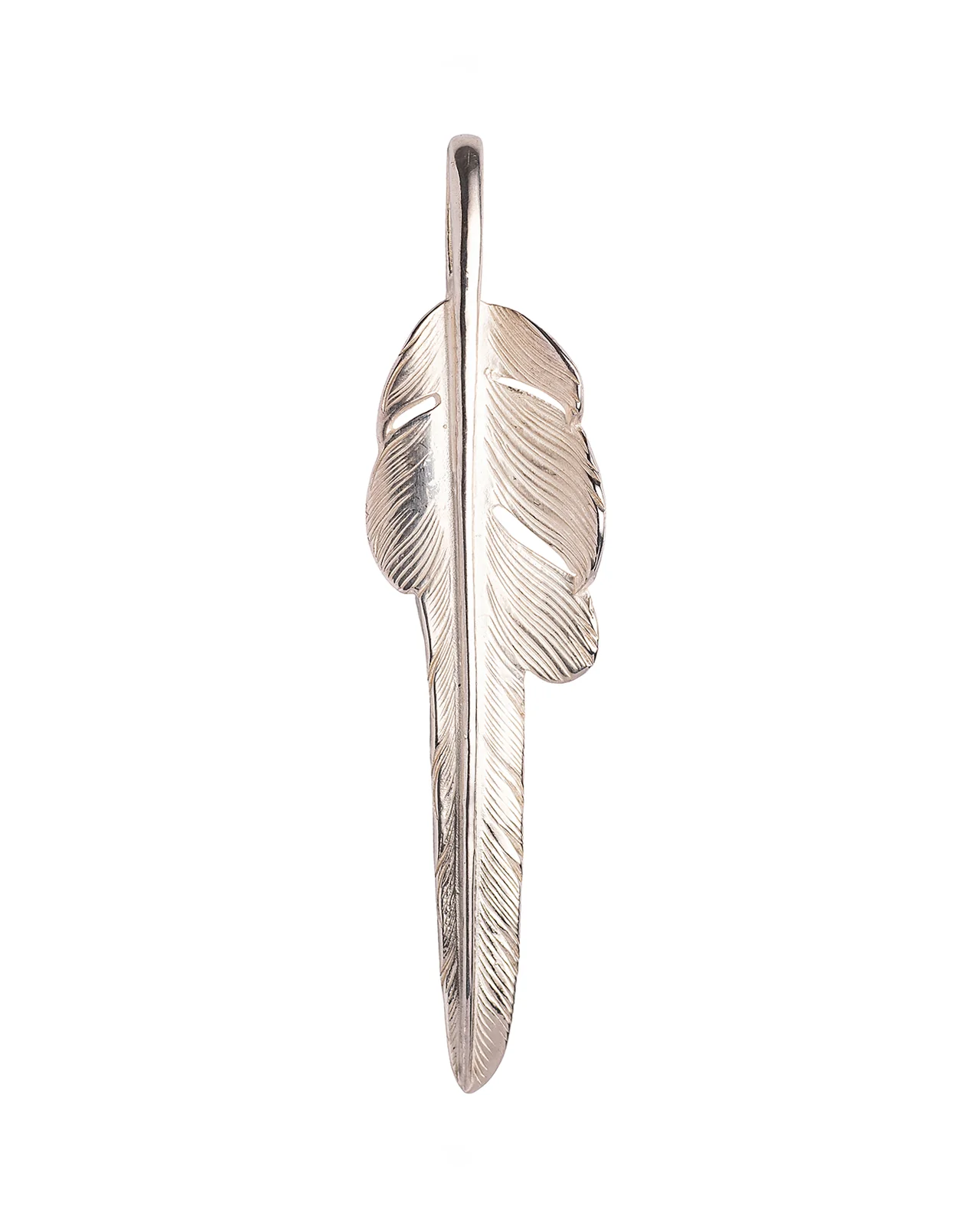 Larry Smith Silver Kazekiri Feather, Medium (Left)