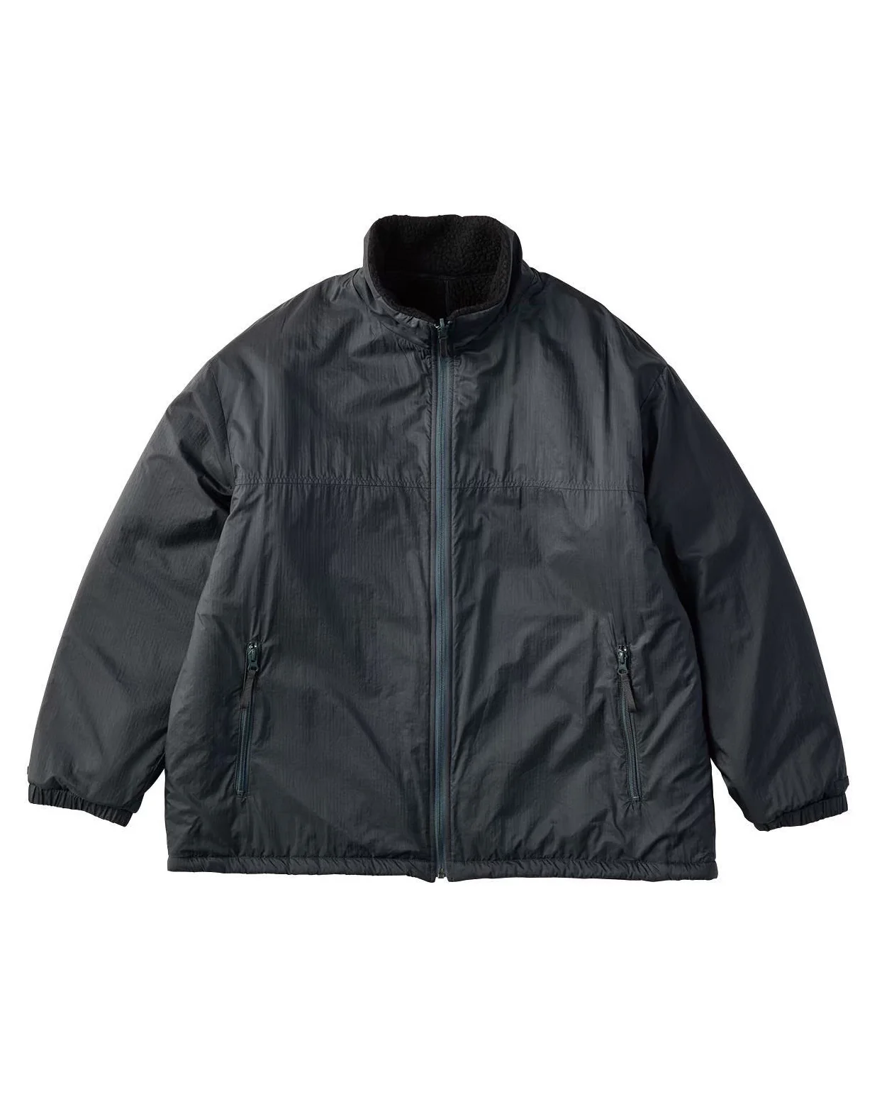 Porter Classic Fleece Liner Nylon Zip-Up Jacket, Black - Image 6