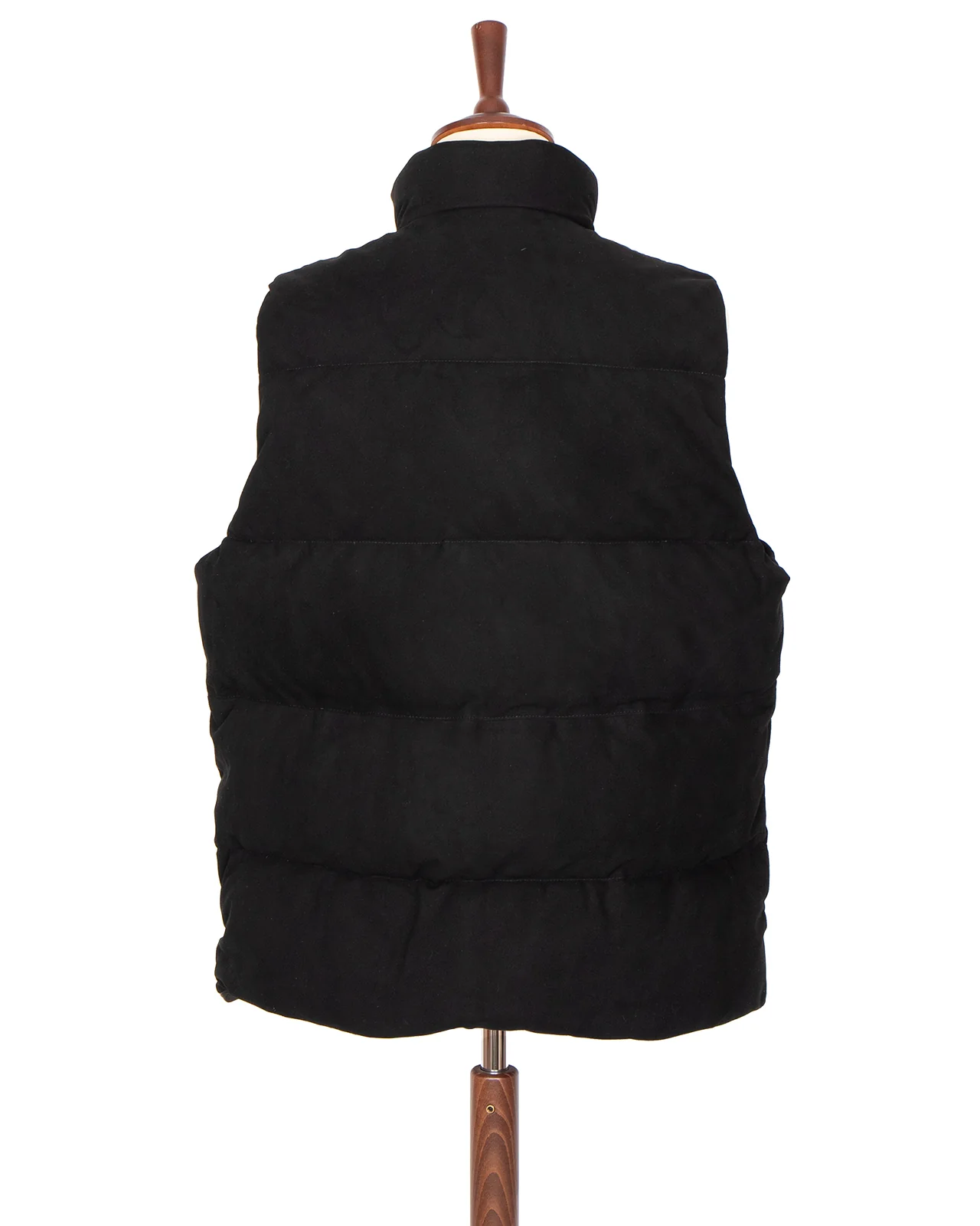 Porter Classic Leather Suede Down Vest, Black - Image 7