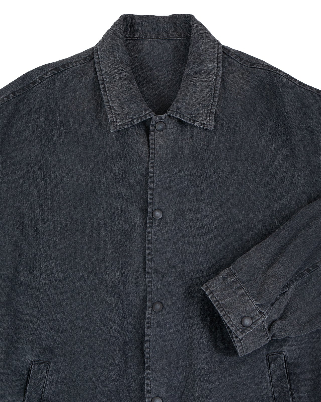 Porter Classic Linen Coach Jacket, Black - Image 4
