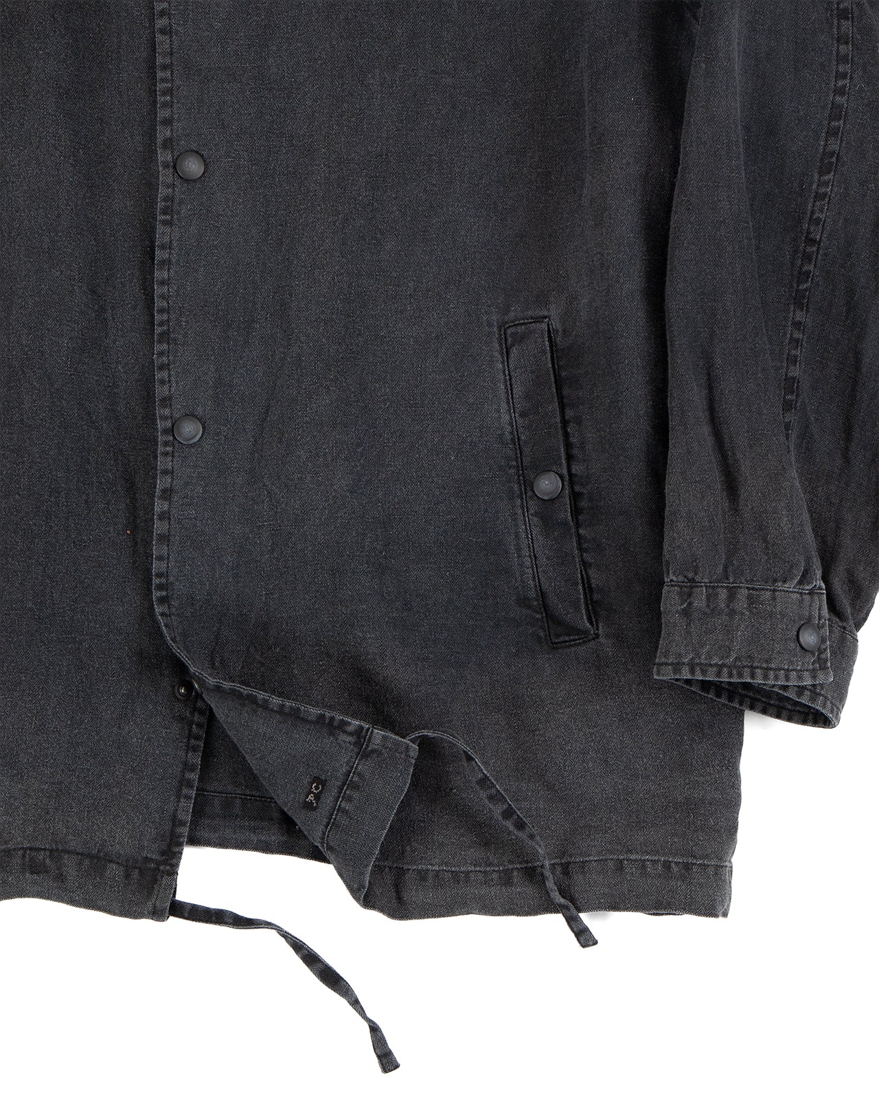 Porter Classic Linen Coach Jacket, Black - Image 5