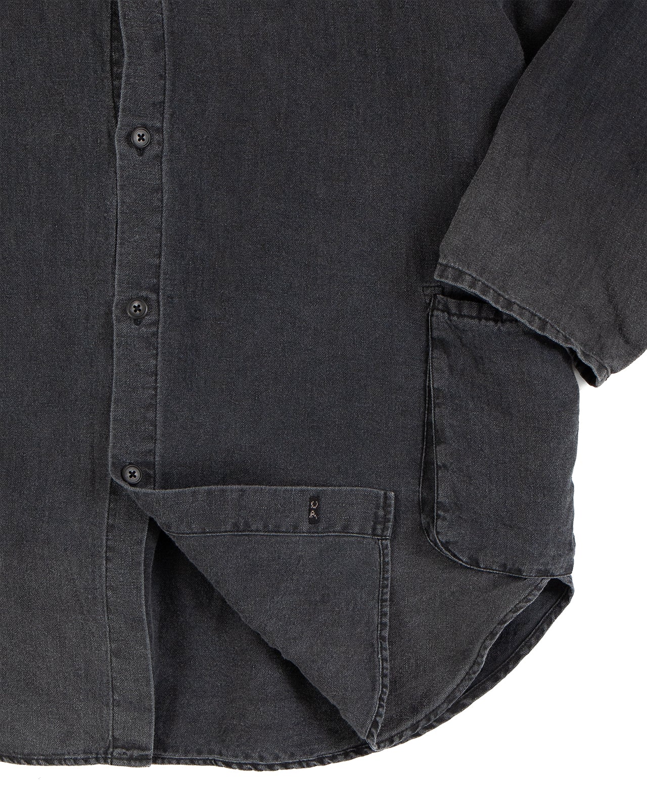 Porter Classic Linen Shirt Jacket, Black - Image 5