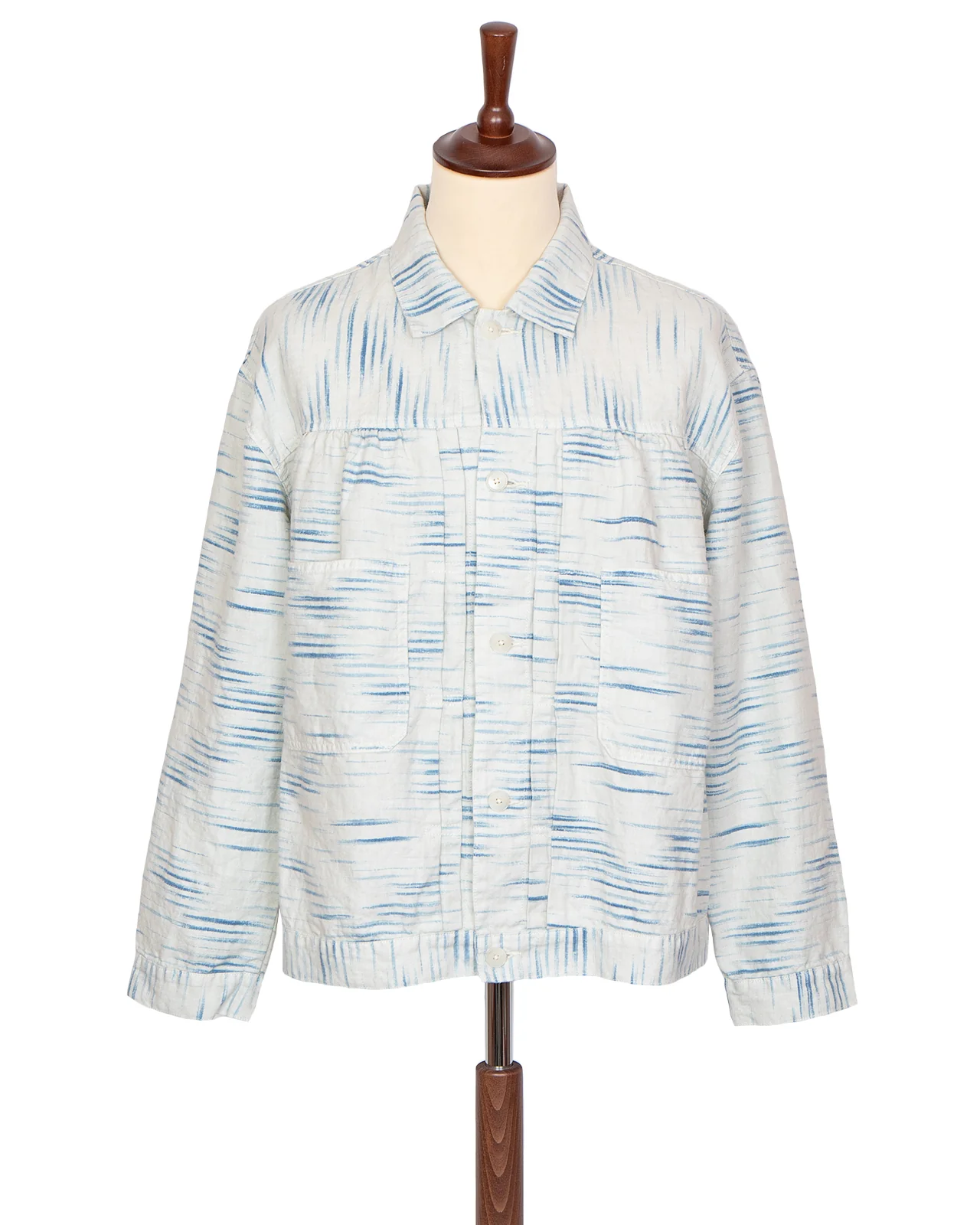 Porter Classic Old France Indigo Print Short Jacket