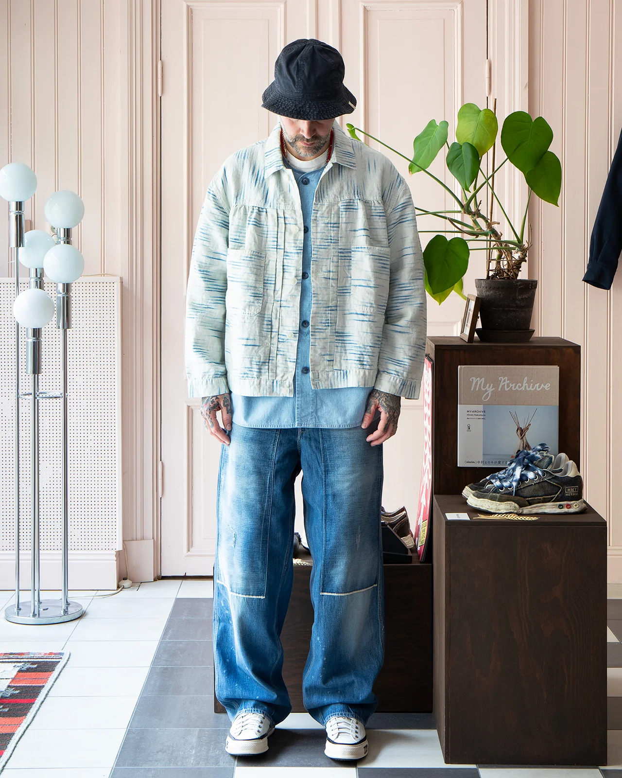Porter Classic Old France Indigo Print Short Jacket - Image 2