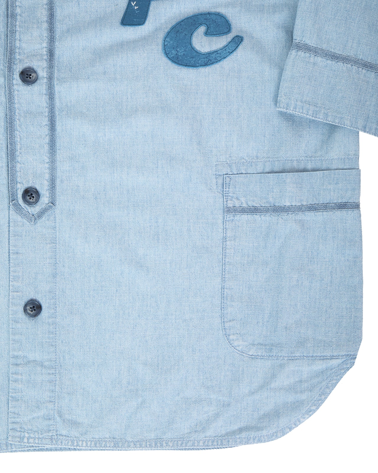Porter Classic Shawshank Chambray Baseball Shirt - Image 4