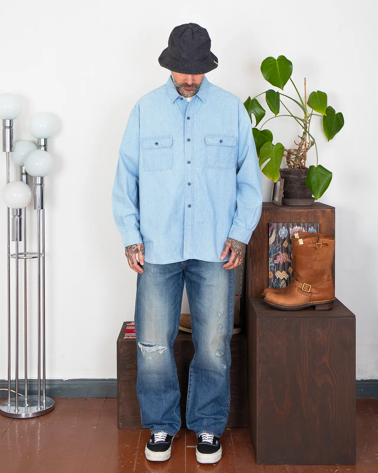Porter Classic Shawshank Chambray Work Shirt - Image 2