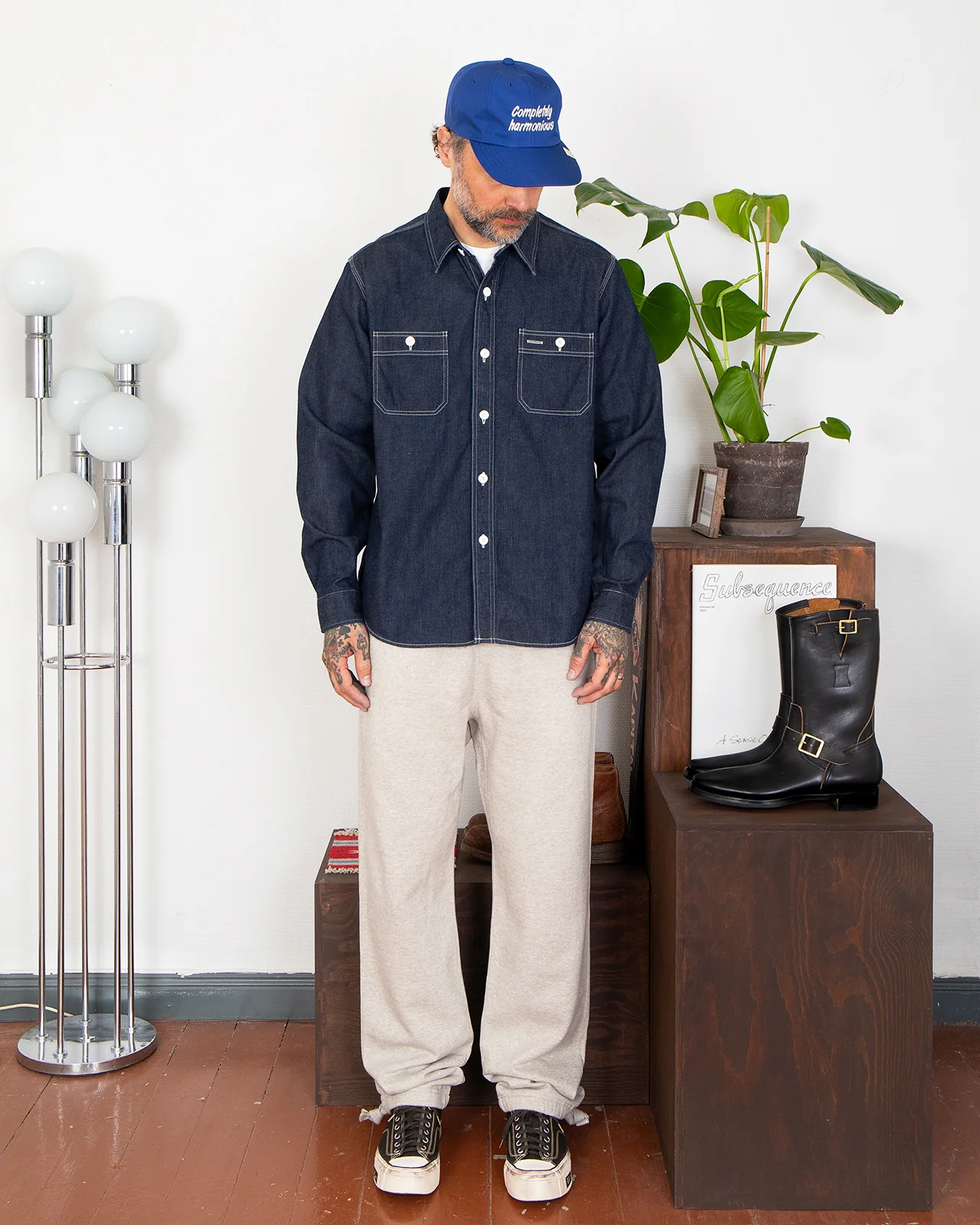 Visvim Excelsior II Cap, Blue - Image 3