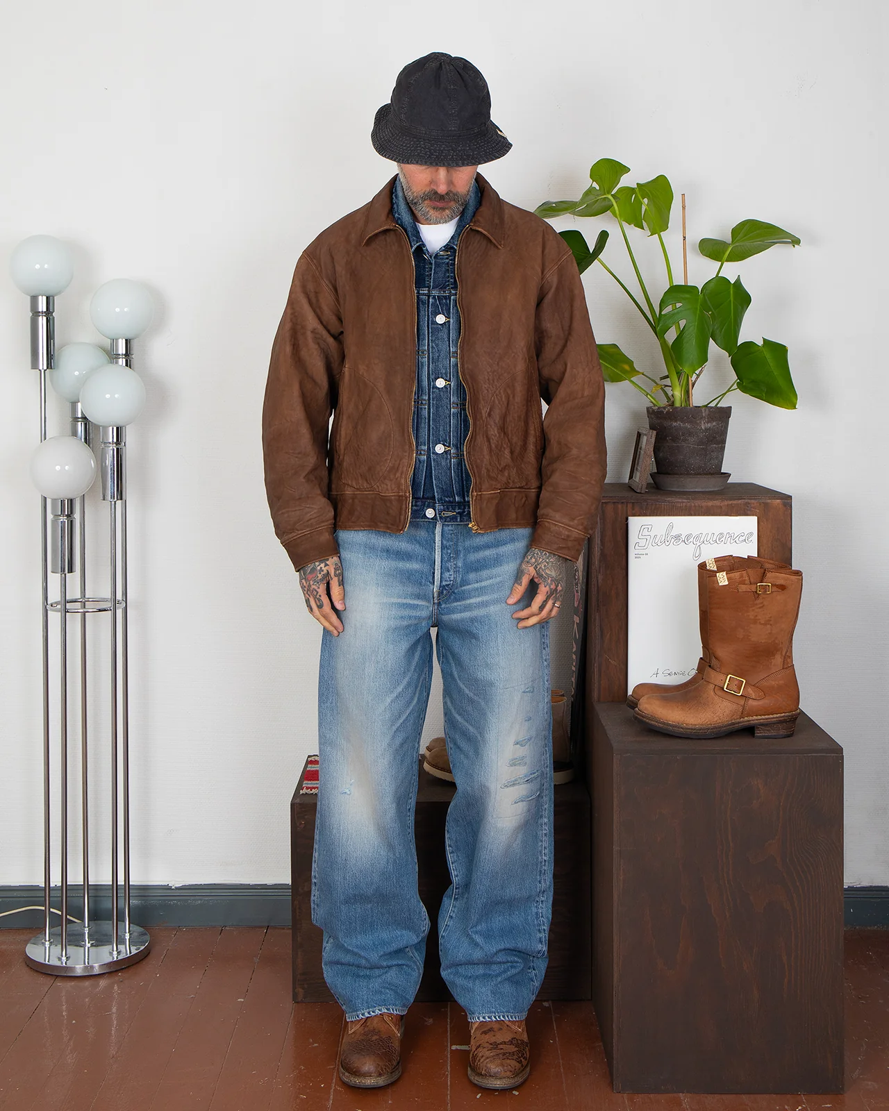 Visvim Social Sculpture 01 EX Wide DMGD-43 - Image 7