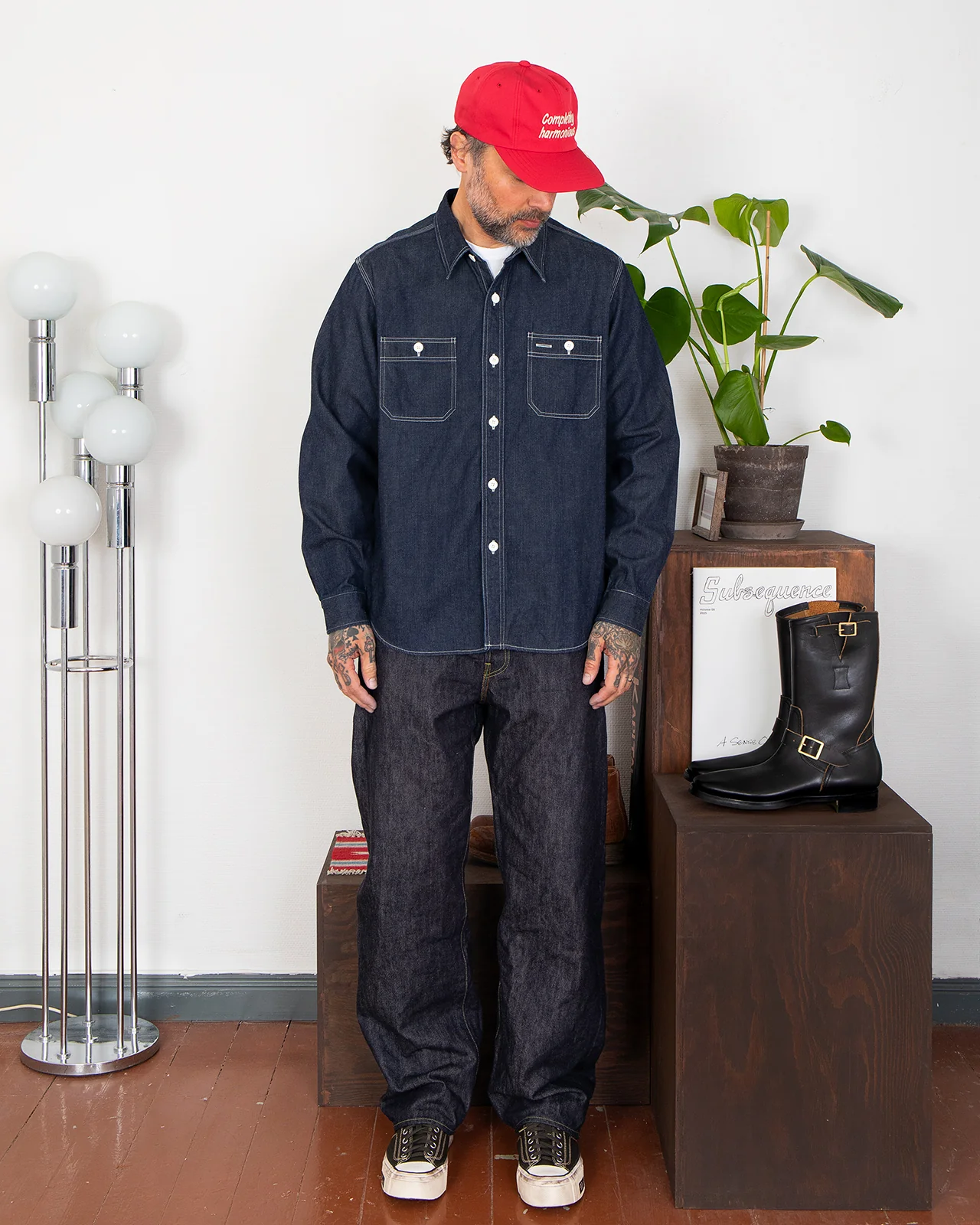Visvim Social Sculpture Shirt, Larrikan Shirt L/S Mud OD - Image 2